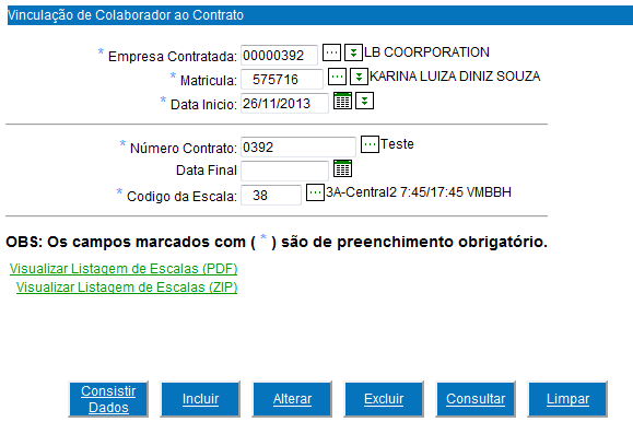 O usuário pode fazer a busca através do número da escala, tipo escala. Obs.:Sabemos da dificuldade em se localizar uma escala exata.