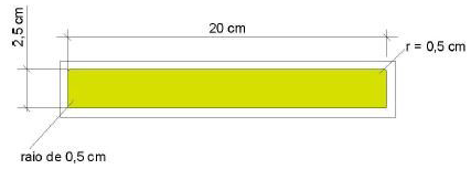 A superfície sinalizada deve exceder em 0,60 m a projeção do obstáculo, em toda a superfície ou somente no perímetro desta, conforme figura 27.