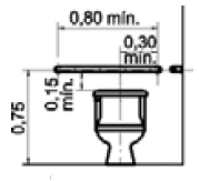 6.1.14 - Na impossibilidade da instalação de barra na antepara lateral, será admitida barra lateral fixa ou articulada com fixação na antepara do fundo, desde que sejam observados os requisitos de