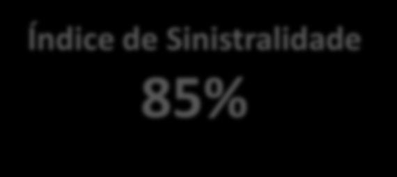 Sinistralidade no Brasil Sistema de Saúde Suplementar 2012 R$ 93,1 bilhões de Receita R$ 79,1