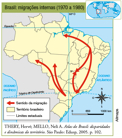 Allmaps Fluxos migratórios internos Os movimentos populacionais internos são marcados pela atividade econômica realizada no território.