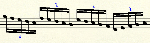 Exercício 5 - Escrevendo quiálteras Para realizar este exercício vamos transcrever a partitura 3 (Trecho do Minueto III de Bach). 39) Crie a partitura com nome de Minueto III, compositor J. S.