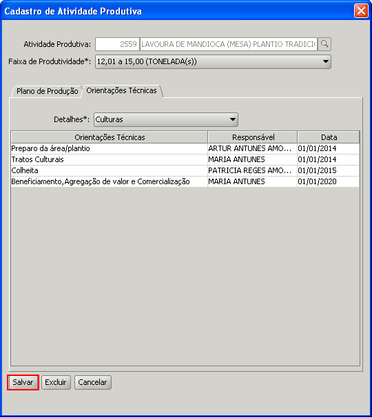 22) Digite as informações e Clique em Salvar; MDA -