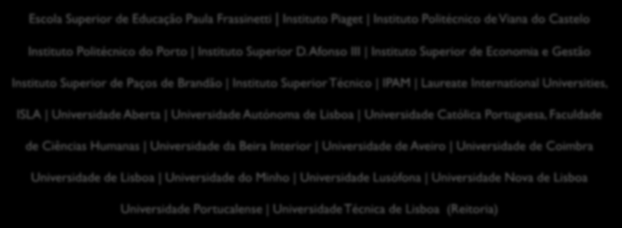 GT2 Grupo de trabalho para o Ensino Superior, pertencente à CS/11 Comissão Sectorial para a Educação e Formação do Instituto Português da Qualidade Escola Superior de Educação Paula Frassinetti