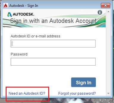 Anexo: Criando o login para o Audesk360: Após a instalação do AutoCAD 2014 ou superior, é necessário criar um login para que as imagens