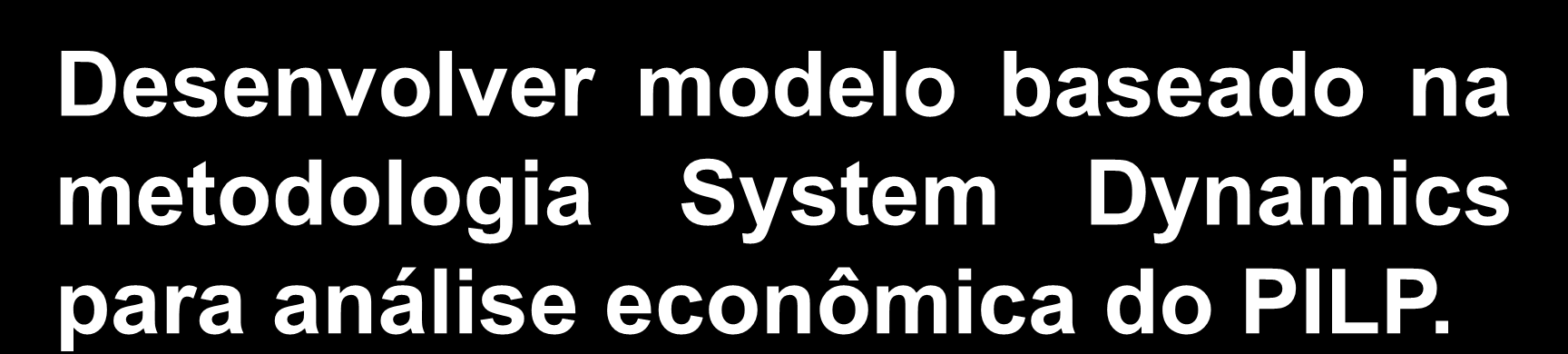 Desenvolver modelo baseado na metodologia System Dynamics para análise econômica
