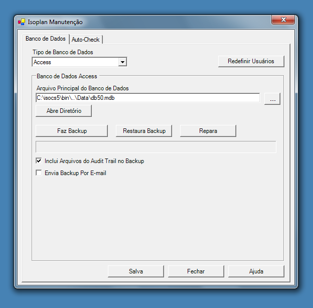 5.7 - Banco de Dados Isoplan Podemos utilizar 3 tipos de banco de dados com o Isoplan: ACCESS (Isoplan 5A) SQL SERVER (Isoplan 5S módulo opcional) ORACLE (Isoplan 5O - módulo