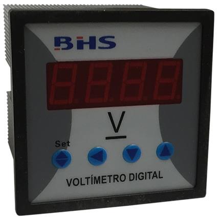 Voltímetro digital para corrente contínua - BDI-E184VDC Características Medição em circuito de Corrente Contínua c.c (---). Campo de medição : 0,~500V direta.