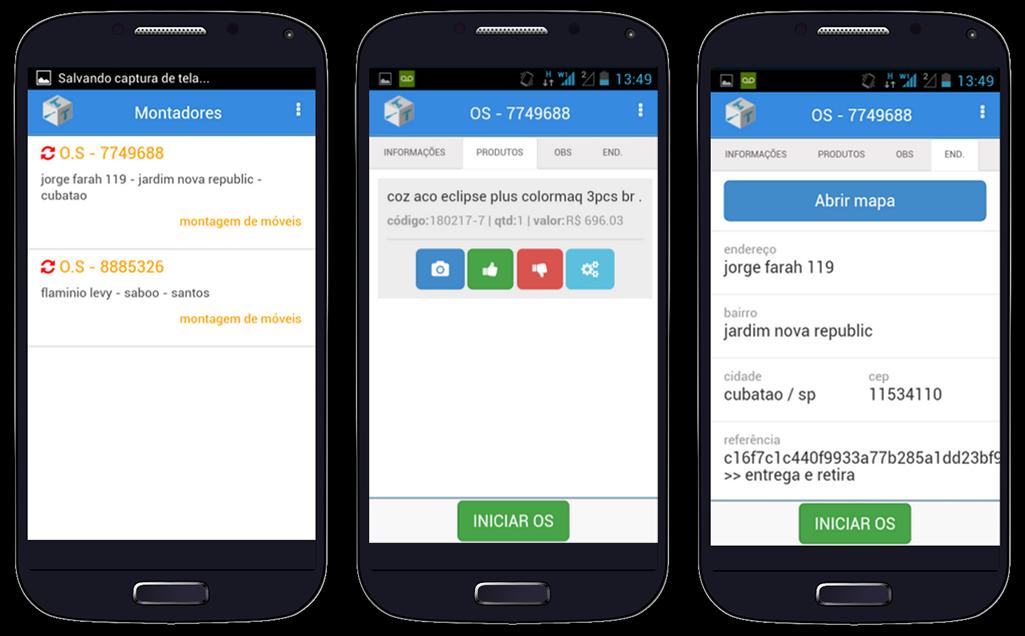 Mobile para o montador Aumento de produtividade diária média de