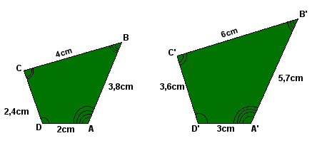 7. Um feixe de quatro retas paralelas determina sobre uma transversal três segmentos consecutivos, que medem 5 cm, 6 cm e 9 cm.