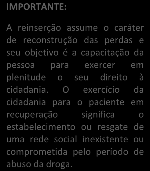 146 Módulo 5 A organização da atenção Potencialidades do usuário voltada as políticas públicas, onde vige os direitos e a promoção da cidadania.