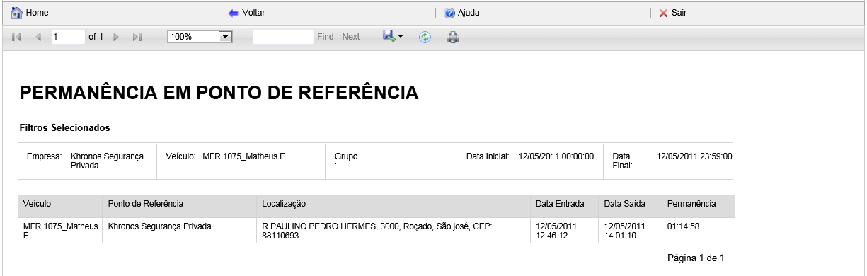 .. E com estas informações filtrar relatórios identificando data e hora que