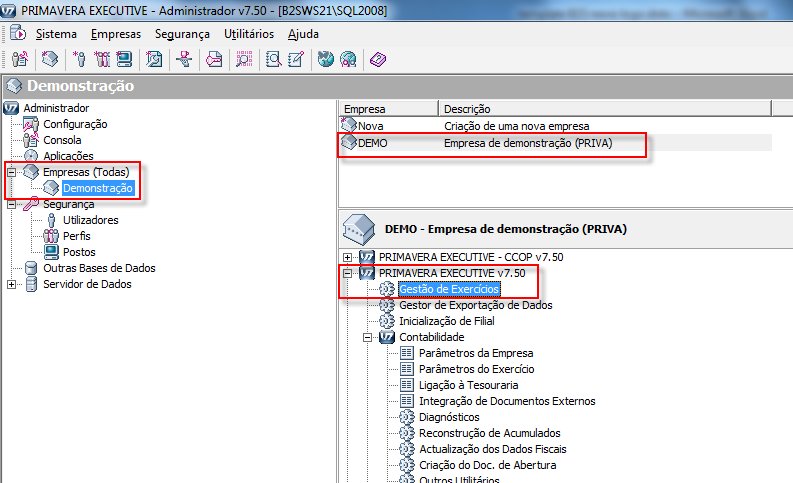 PROCEDIMENTOS ABERTURA / FECHO ANO No início de cada ano, é necessário parametrizar o software Primavera por forma a que o mesmo permita realizar lançamentos no novo ano.