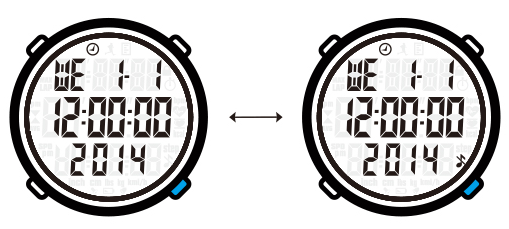 RESET para colocar o relógio no modo silencioso. O ícone equivalente ao som irá aparecer no canto inferior direito da tela.