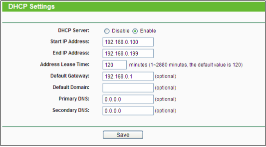 4. Configurando o DHCP Desabilite o DHCP marcando o Disable para não ter conflitos de IP interno e acabar ficando sem internet. 5. Ligar o cabo da internet.
