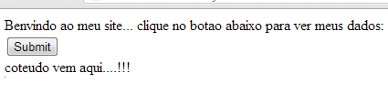 PHP & ajax <body> Benvindo ao meu site.