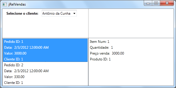 Figura 10: Relatório de vendas realizadas a cada cliente XAML do relatório Vendas realizadas <Window x:class="sistemapontovenda.jrelvendas" xmlns="http://schemas.microsoft.