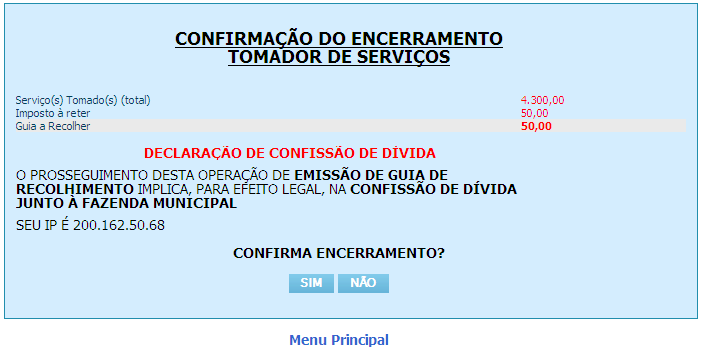 Encerrar Escrituração Esta opção é destinada ao encerramento da competência mensal, para efetivação do livro eletrônico.