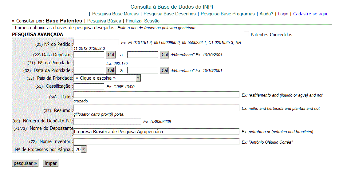 Deve-se lembrar que o nome da Embrapa por extenso é Empresa Brasileira de Pesquisa Agropecuária.