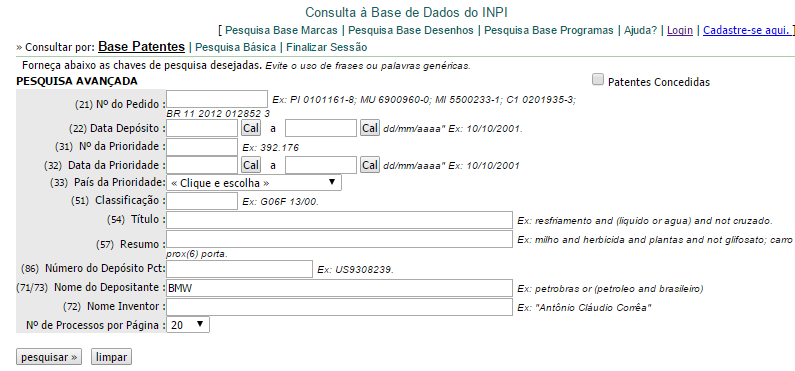 Como visto, é necessário conhecer as variantes da razão social de um mesmo depositante.