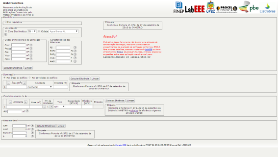 Tela inicial do Webprescritivo (http://www.labeee.ufsc.br/sites/default/files/webprescritivo/index.