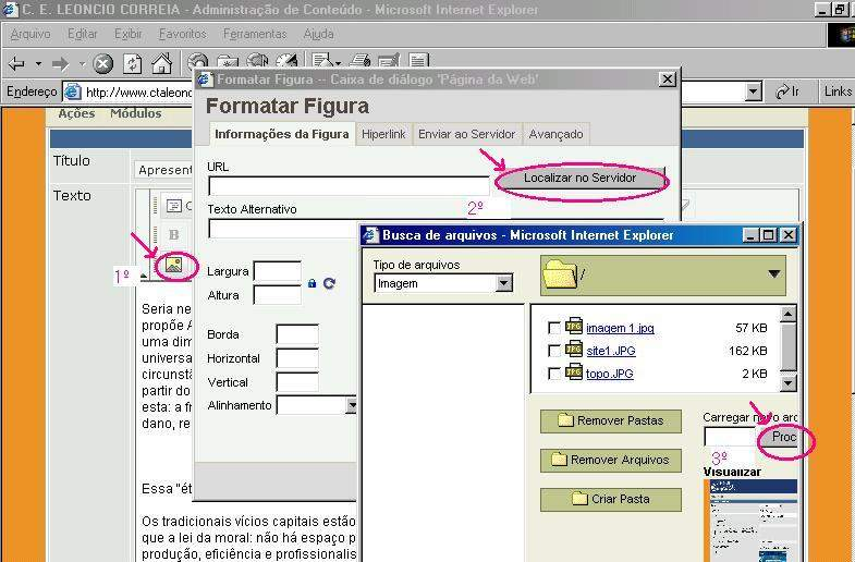 Para terminar a âncora você deve ir no ponto da página onde o cursor está e escolher uma imagem ou palavra para