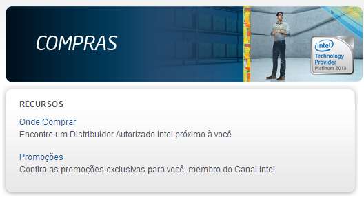 Pilares - Reconhecimento Pontos Pontos Intel Technology Provider com base nas compras de produtos Intel Ferramentas de