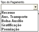 Itens de funcionamento: 1º) Código: Este campo tem duas funções: 1º) Identificar o código de matricula do estagiário junto ao CIEEMG; 2º) Incluir um estagiário que não esta na relação de pagamento.