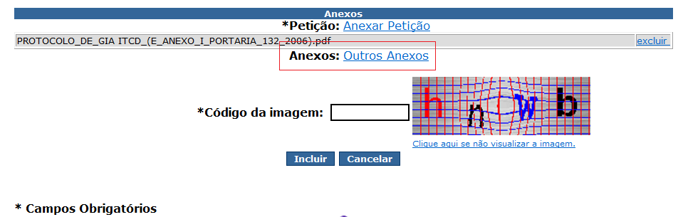 No item Caminho do Arquivo, clique em Procurar, e localize o modelo preenchido e salvo em seu computador no formato PDF, depois clique em