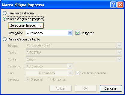 Obs. Atrás significa que a figura irá ficar atrás do texto.