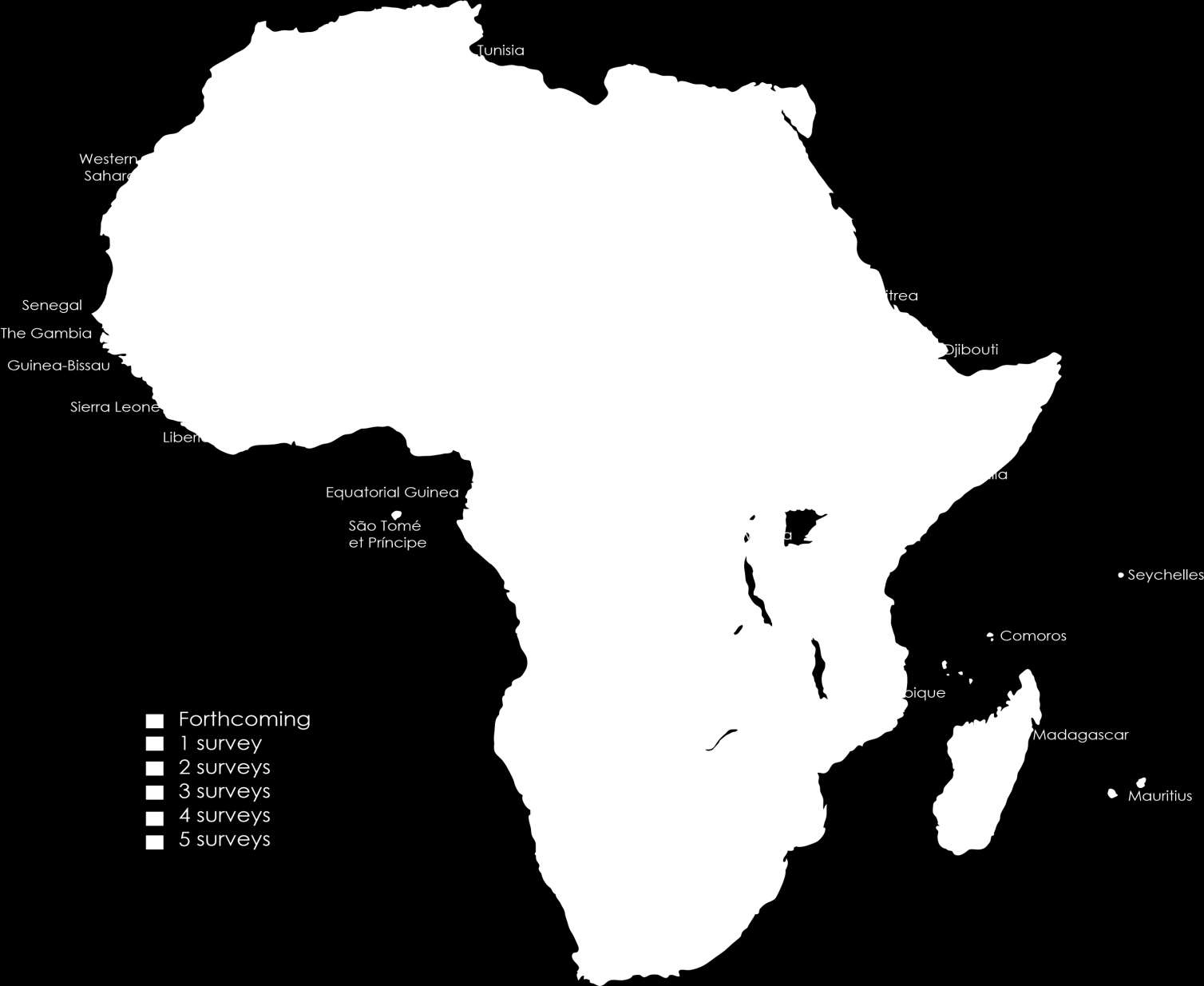 Países onde Afrobarometer está Cape Verde A F R O S O N D A G E M