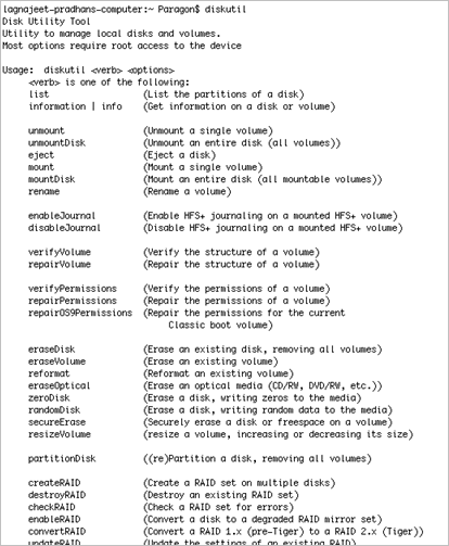 17 Use o dispositivo diskutil erasevolume UFSD "Etiqueta de Disco" para formatar as partições NTFS necessárias.