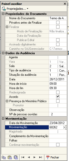 13.5 Clique na lupa no campo Movimentação e escolha o código adequado. Não esqueça de clicar no botão Todas as movimentações.