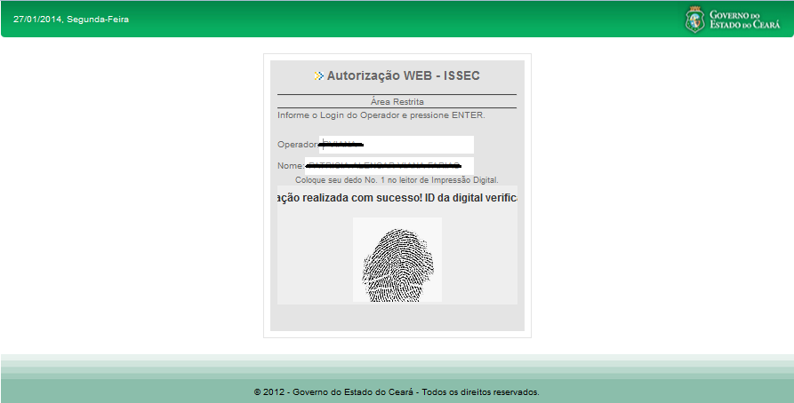 Eles são anteriormente cadastrados no banco de dados do ISSEC através do contato com os técnicos de suporte, obedecendo às regras