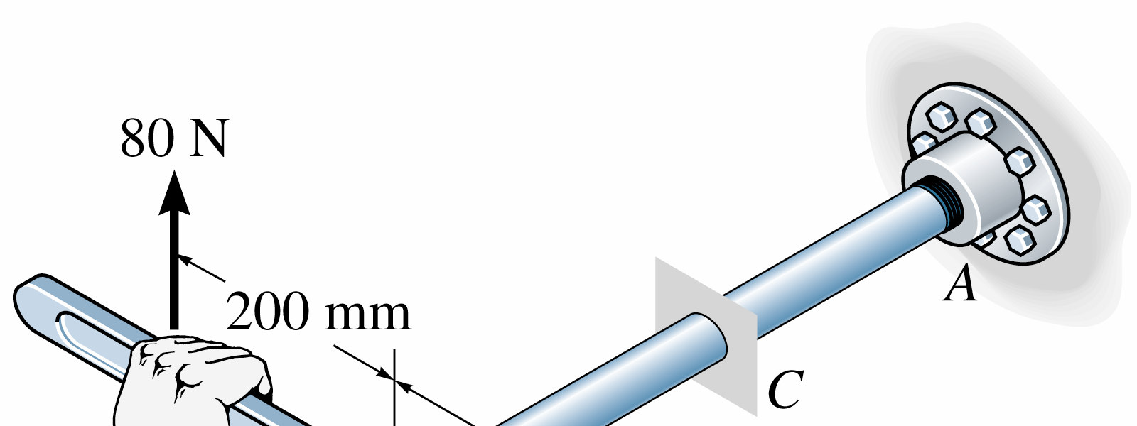 Exercício 1 1) O tubo mostrado na figura tem um diâmetro interno de 80 mm e diâmetro externo de 100 mm.