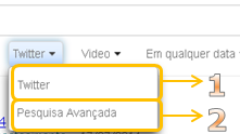 Figura 4: Menu Facebook 3. Facebook: área do sistema responsável pelos posts relacionados ao governo no Facebok. 4. Pesquisa Avançada: área do sistema onde você pode filtrar os posts com base no filtro selecionado.