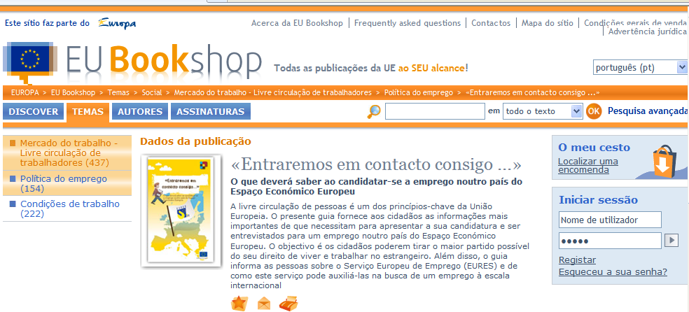 EURES Procura de emprego http://bookshop.europa.