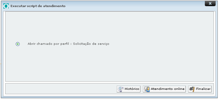 Ao final do script, a função pré-definida é apresentada. Basta selecionar a opção e clicar no ícone de finalização.