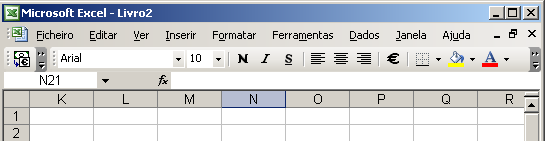 Fechar o MS Excel Para fechar o MS Excel, clique no quadrado no canto superior direito do ecrã ou no menu Ficheiro, opção Sair (ao fundo).