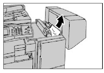 Remoção de atolamentos do papel Remoção de atolamentos do papel Siga as etapas abaixo para eliminar os atolamentos do papel no Módulo de acabamento Office LX.