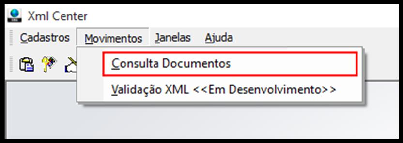 A Figura 2 apresenta a tela principal do módulo XML Center com todas as funcionalidades integrantes da proposta.