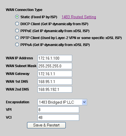 Anexo B: Configuração de um fornecedor inexistente na lista. 3 F A C E I B D Configuração de um router estático A configuração pode falhar em computadores com várias placas de rede.
