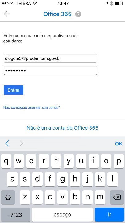 2- Na mesma você deverá clicar em Iniciar/Introdução para configurar sua conta; Android iphone 3- Após