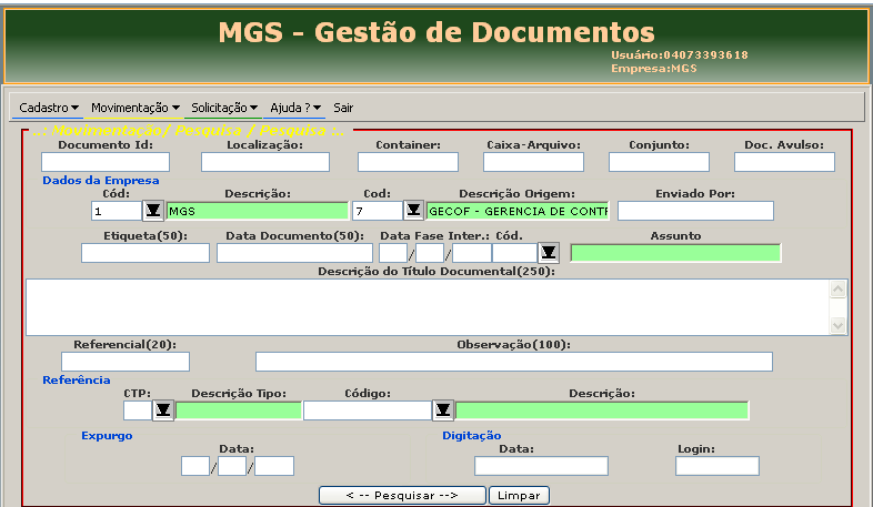 Item selecionado 14.