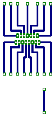 Nesta placa foi utilizado um L298 no centro dela e vários pinos poste ligados nas pontas para serem ligados ao Arduino.