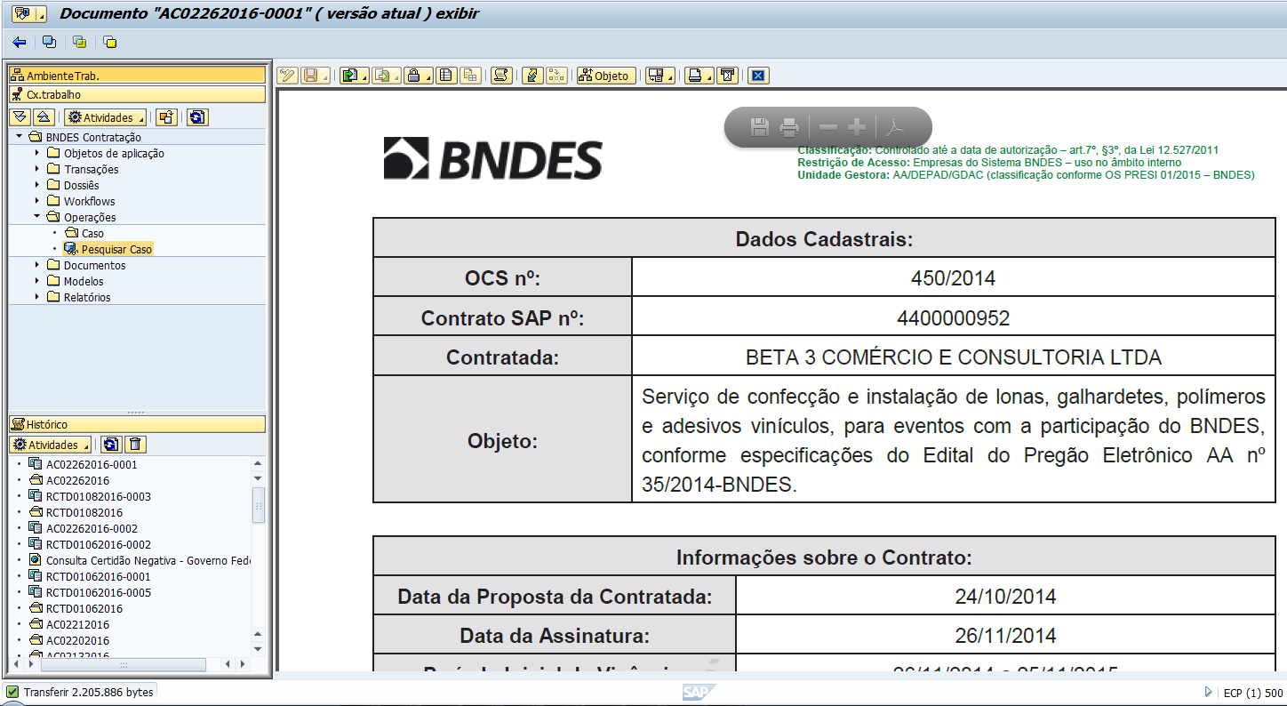 SAP Contratos