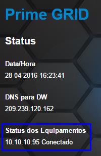 No GridManager pode verificar a conecção no status. Assim que conectado, o sistema vai levar alguns minutos para sincronizar.