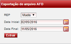 7. DADOS. 7.1 Registros. 7.1.1 Importar AFD. Abrir AFD para importação de arquivo. Selecionar o REP. Adicionar arquivo. 7.1.2 Exportar AFD.