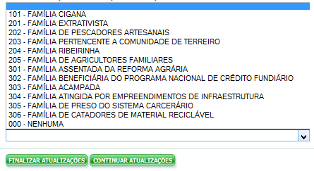 O usuário deve preencher o FS1, a partir do quesito 2.01, conforme a declaração do RF no momento da entrevista e registrado no formulário. O quesito 2.