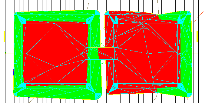 Figura 102 Na Figura 103 as áreas na cor verde representam regiões de aterro, enquanto as áreas na cor vermelha indicam regiões de corte.